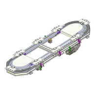 中载环形导轨输送线椭圆型材链条循环线模型